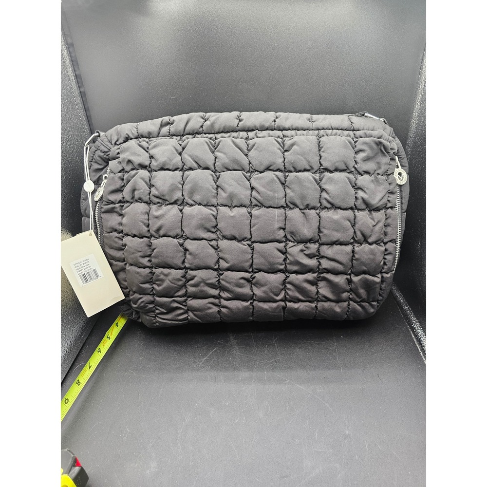 Valentino by Mario Valentino Black Quilted Puffer Crossbody Bag V-4005 NEW